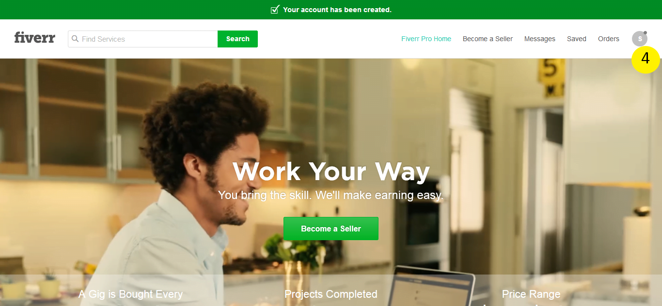 Create a Fiverr account