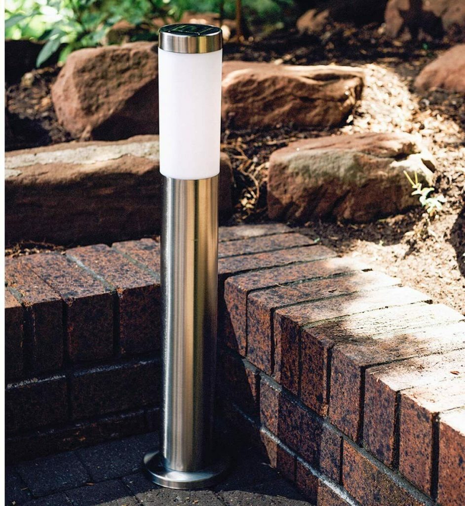 GardenKraft Solar Lamp Post - Solar Bollard Lights