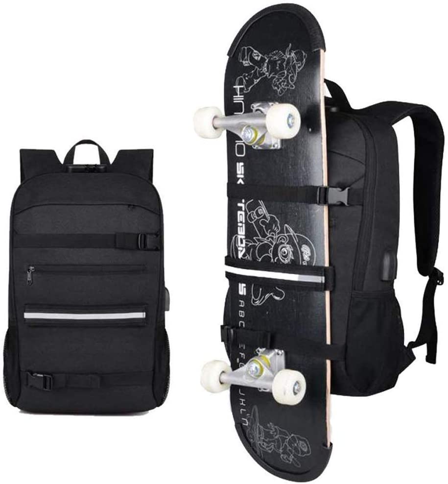 Backpack Skateboard Rucksack Anti Theft Resistant