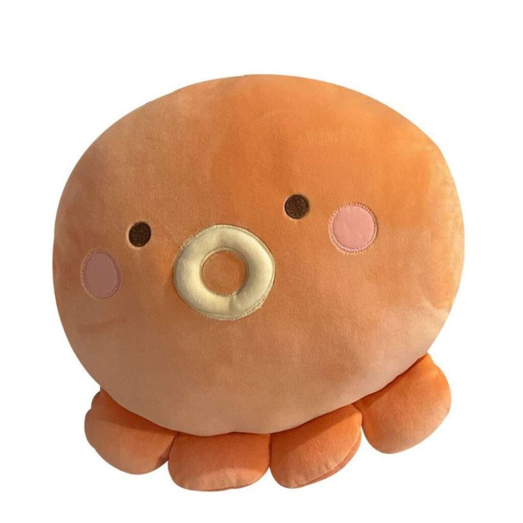 Cute Orange Octopus Stuffed Animal