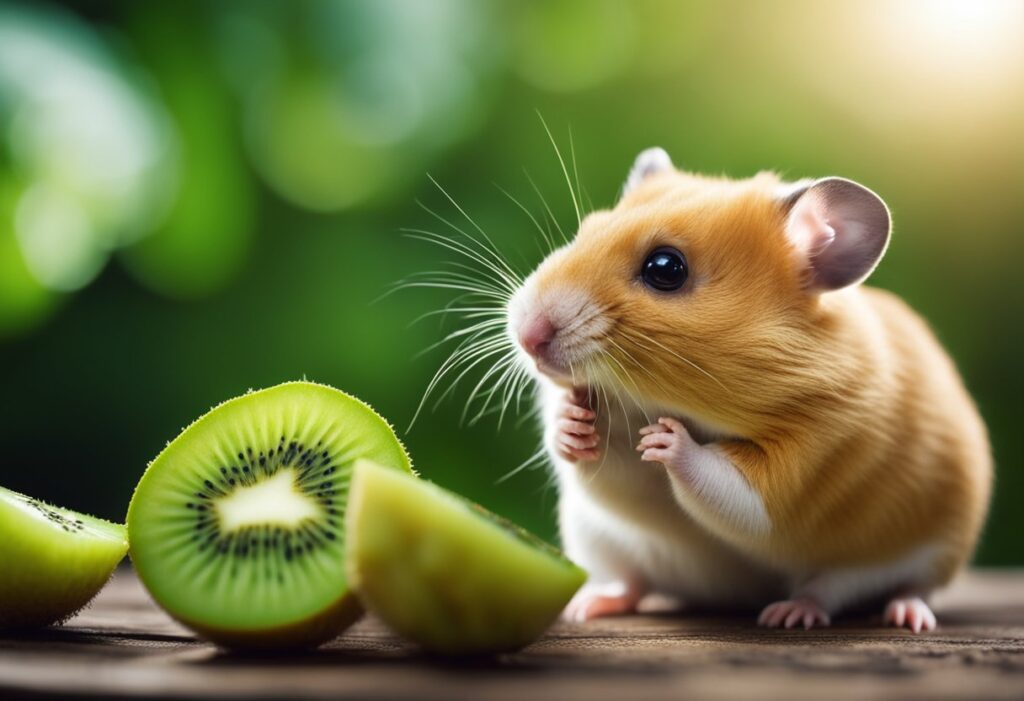 Hamsters Eat Kiwi Fruit