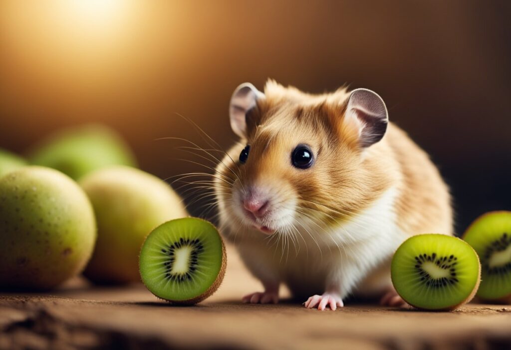 Hamsters Eat Kiwi Fruit