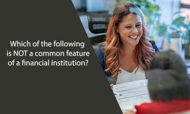 Which of the following is NOT a common feature of a financial institution?